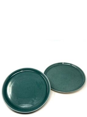 Vintage Russell Wright Steubenville Set of Two Dinner Plates Seafoam Green EUC